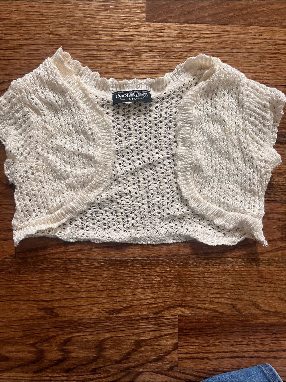 White Crochet Bolero Shrug